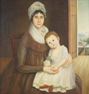 Mevrouw Daniel Truman en kind, ca. 1798-1810 door Reuben Moulthrop
